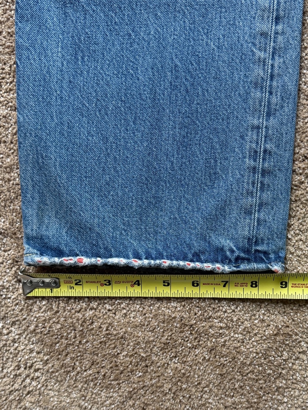 Moussy Vintage Loews Wide Leg Straight Jeans Size 32 Distressed - Picture 12 of 16